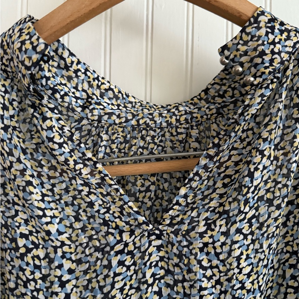 H&M Blue and Yellow Top Size Small - Picture 4 of 6